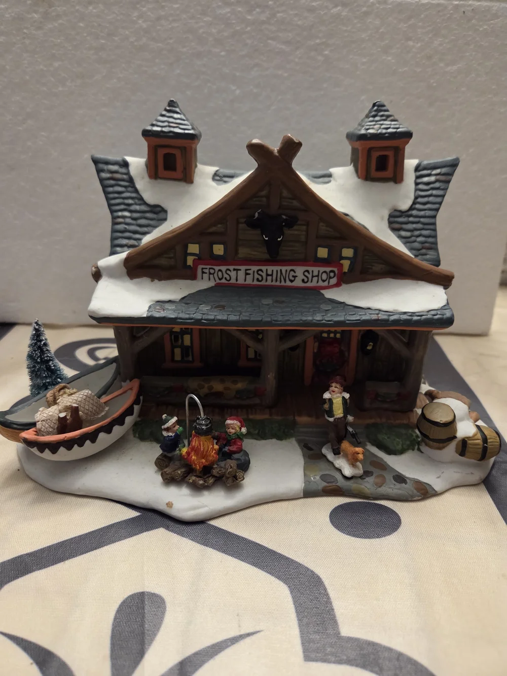 Frost Fishing Shop Holiday Village Figurine - Collectible